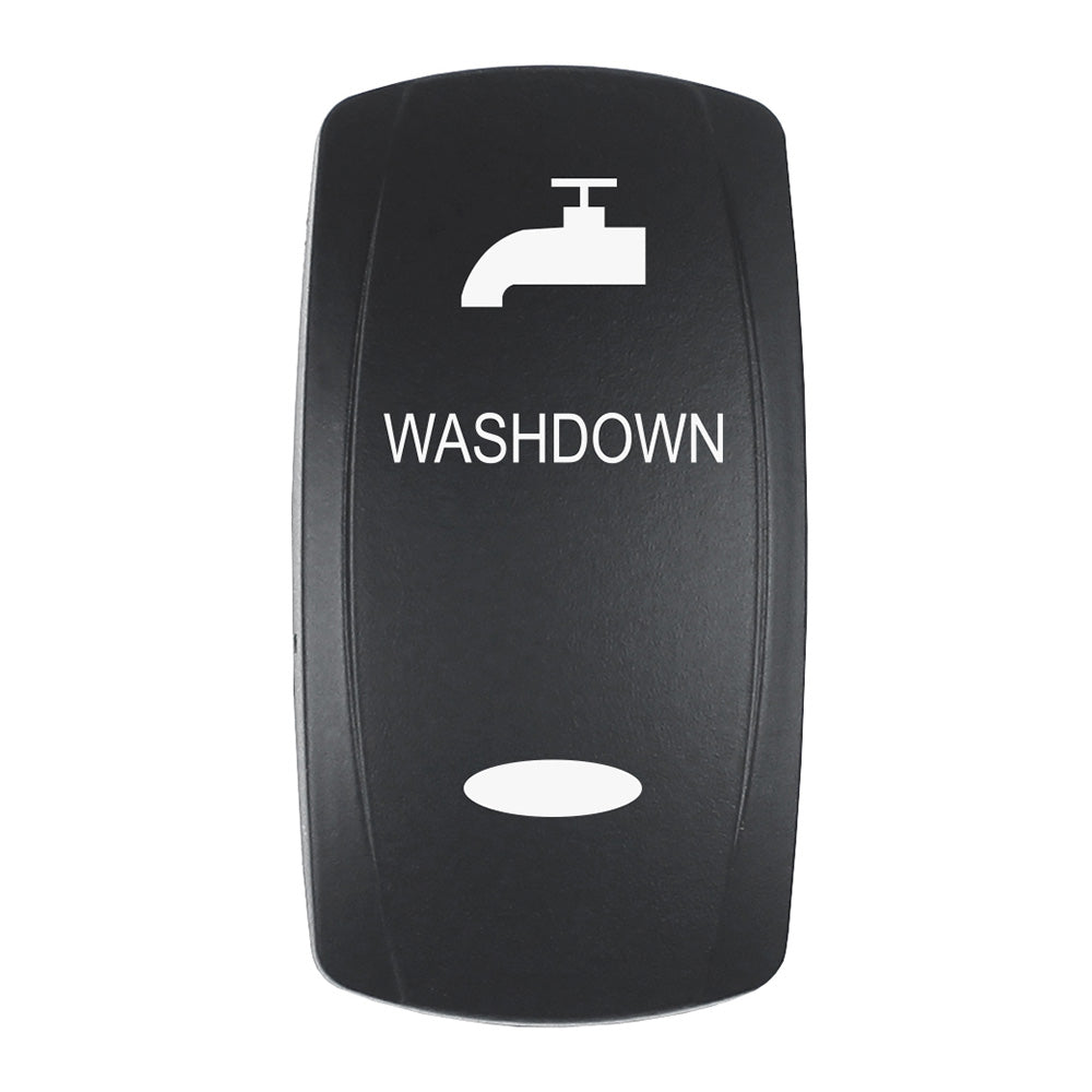Pacer Actuator - 'WASHDOWN' for V Series Contura Switches - Black - Laser Etched (Top/Bottom Light)