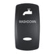 Pacer Actuator - 'WASHDOWN' for V Series Contura Switches - Black - Laser Etched (Top/Bottom Light)