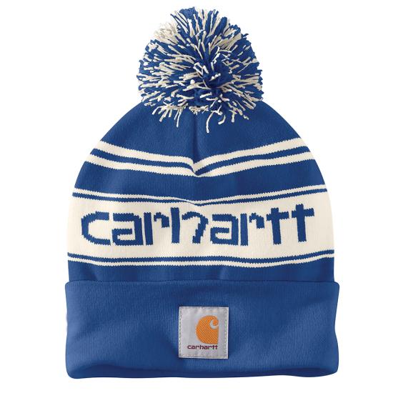 Carhartt Knit Pom-Pom Cuffed Logo Beanie