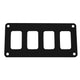 Pacer Switch Panel - 4 Switch & 1 Row - 5.5" x 2.75" - Black Powder Coated Aluminum
