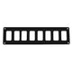 Pacer Switch Panel - 8 Switch & 1 Row - 12.5" x 2.75" - Black Powder Coated Aluminum