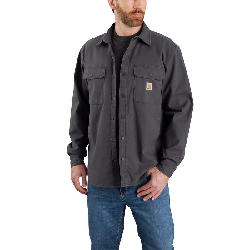 Carhartt Rugged Flex Relaxed Fit Canvas Fleece Lined Shirt Jacket