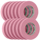 FrogTape CP 325 Medium-High Adhesion Masking Tape - 24MM x 55M x 12-Pack - Pink - Rated for 325°F