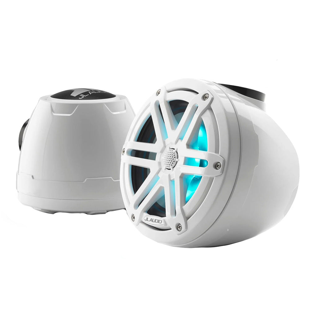 JL Audio M3 VeX™ Series 6.5" Enclosed Coaxial Speakers with RGB LED Lighting & White Sports Grilles - M3-650VEX-Gw-S-Gw-i