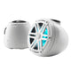 JL Audio M3 VeX™ Series 6.5" Enclosed Coaxial Speakers with RGB LED Lighting & White Sports Grilles - M3-650VEX-Gw-S-Gw-i