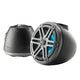 JL Audio M3 VeX™ Series 6.5" Enclosed Coaxial Speakers with RGB LED Lighting & Gray Metallic Sports Grilles - M3-650VEX-Mb-S-Gm-i