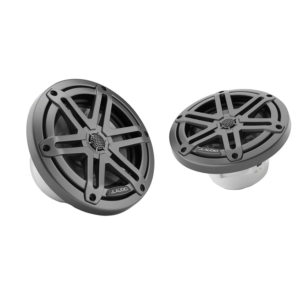 JL Audio M3 Series 6.5" Marine Coaxial Speakers with Grey Metallic Sport Grilles - M3-650X-S-Gm