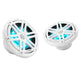 JL Audio M3 Series 6.5" Marine Coaxial Speakers with Gloss White Sport Grilles with RGB LED Lighting - M3-650X-S-Gw-i
