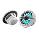 JL Audio M6 Series 6.5" Marine Coaxial Speakers with Gloss White Sport Grille & Transflective™ LED Lighting - M6-650X-S-GwGw-i