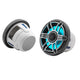 JL Audio M6 Series 8.8" Marine Coaxial Speakers with Grey Metallic Sport Grille & Transflective™ LED Lighting - M6-880X-S-GmTi-i