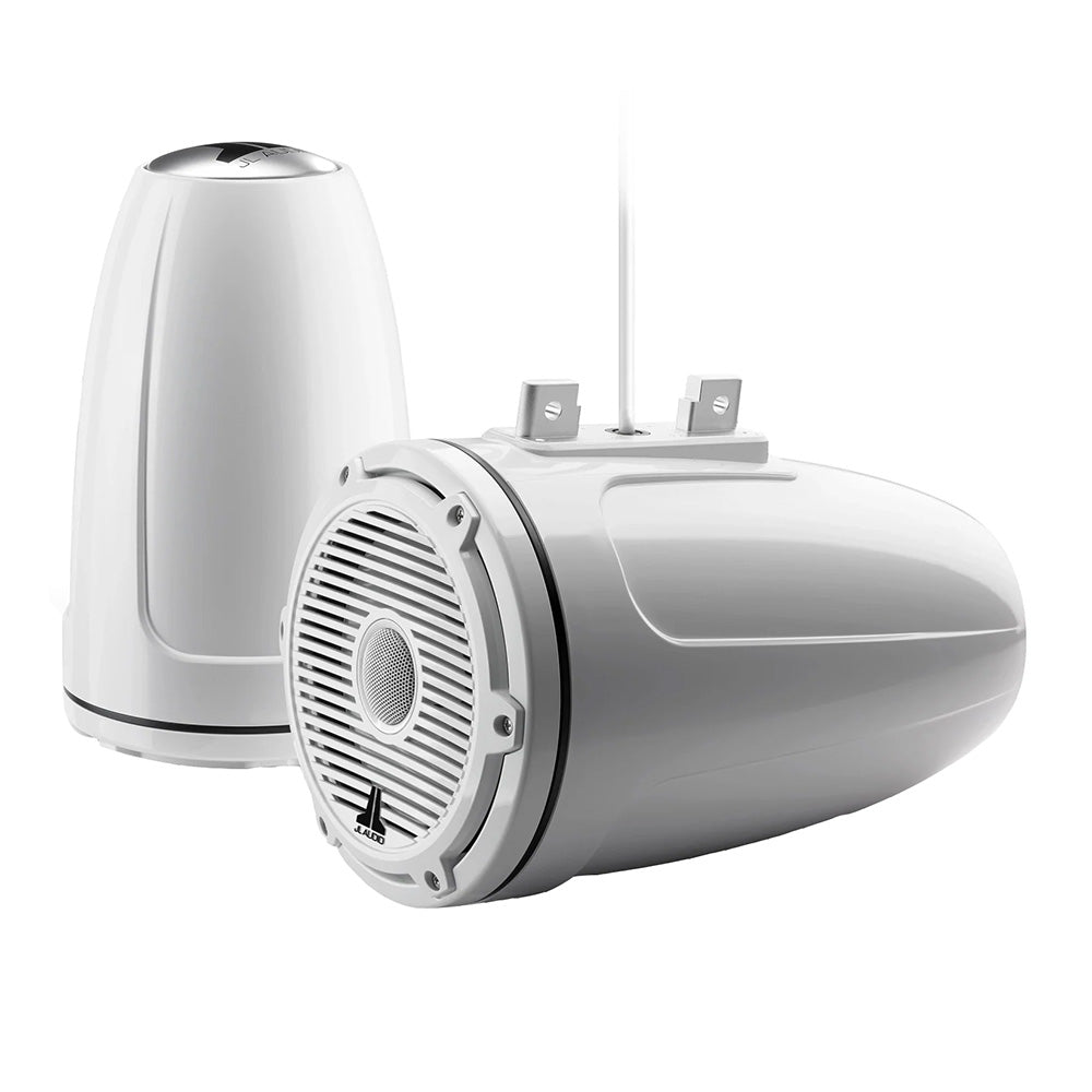JL Audio M6 Series 7.7" Enclosed Tower Coaxial System with Gloss White Classic Grille - M6-770ETXv3-Gw-C-3Gw