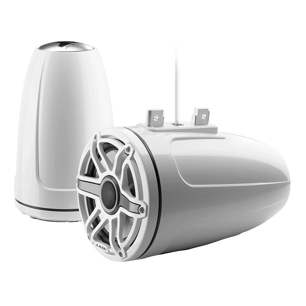 JL Audio M6 Series 7.7" Enclosed Tower Coaxial System with Gloss White Sport Grille - M6-770ETXv3-Gw-S-GwGw