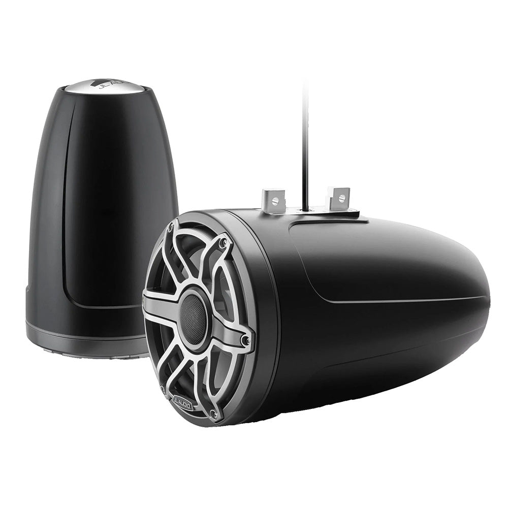 JL Audio M6 Series 8.8" Enclosed Tower Coaxial System with Titanium Sport Grille - M6-880ETXv3-Sb-S-GmTi