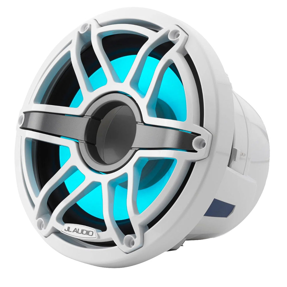 JL Audio M6 8" Marine Subwoofer with Gloss White Sport Grille & Transflective™ LED Lighting - M6-8IB-S-GwGw-i-4