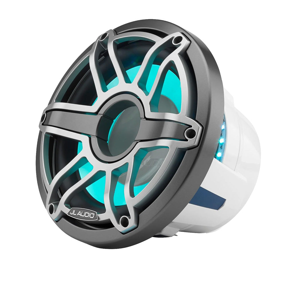 JL Audio M6 10" Marine Infinite-Baffle Subwoofer with Titanium Sport Grille & Transflective™ LED Lighting - M6-10IB-S-GmTi-i-4