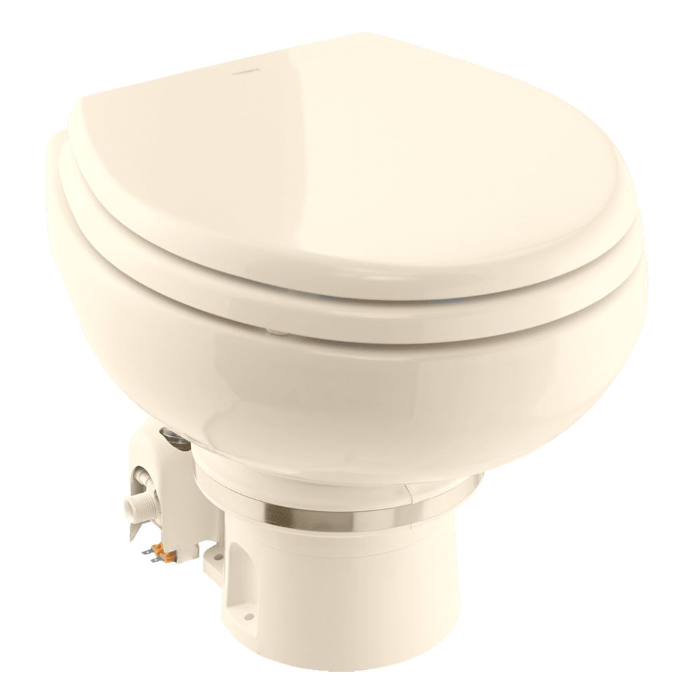 Dometic™ MasterFlush 7160 Bone Electric Macerating Toilet with Orbit Base - Raw Water - 12V