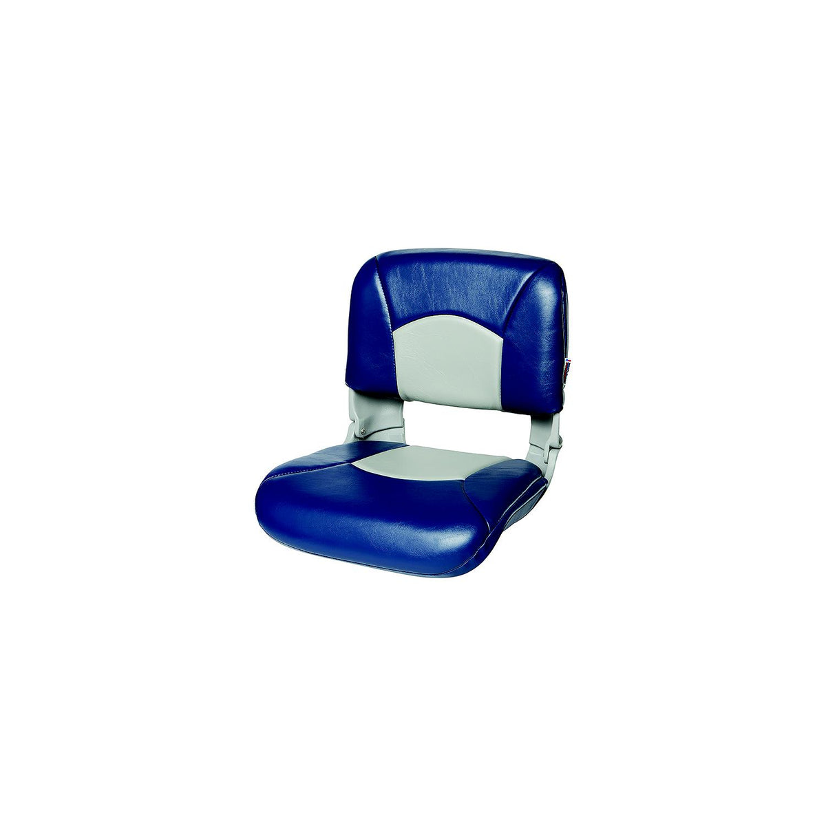 Tempress Marine Products All Weather High Back Seat and Cushion Combo, Blue/Gray, Gray Frame, 18-1/2"H x 18 1/4"W x 17"D