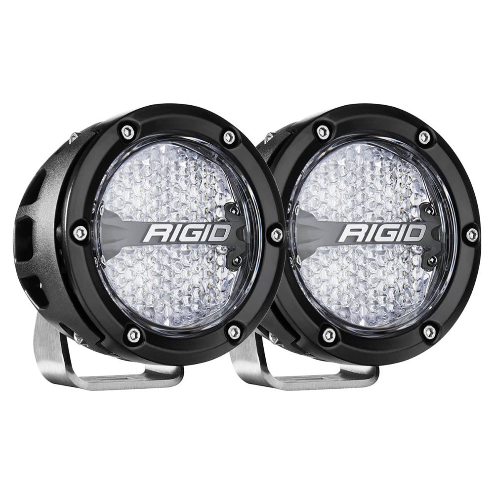 RIGID Industries 360-Series RGBW 4" Offroad Lamp Diffused Beam with RGBW Backlight Pods - Set of 2