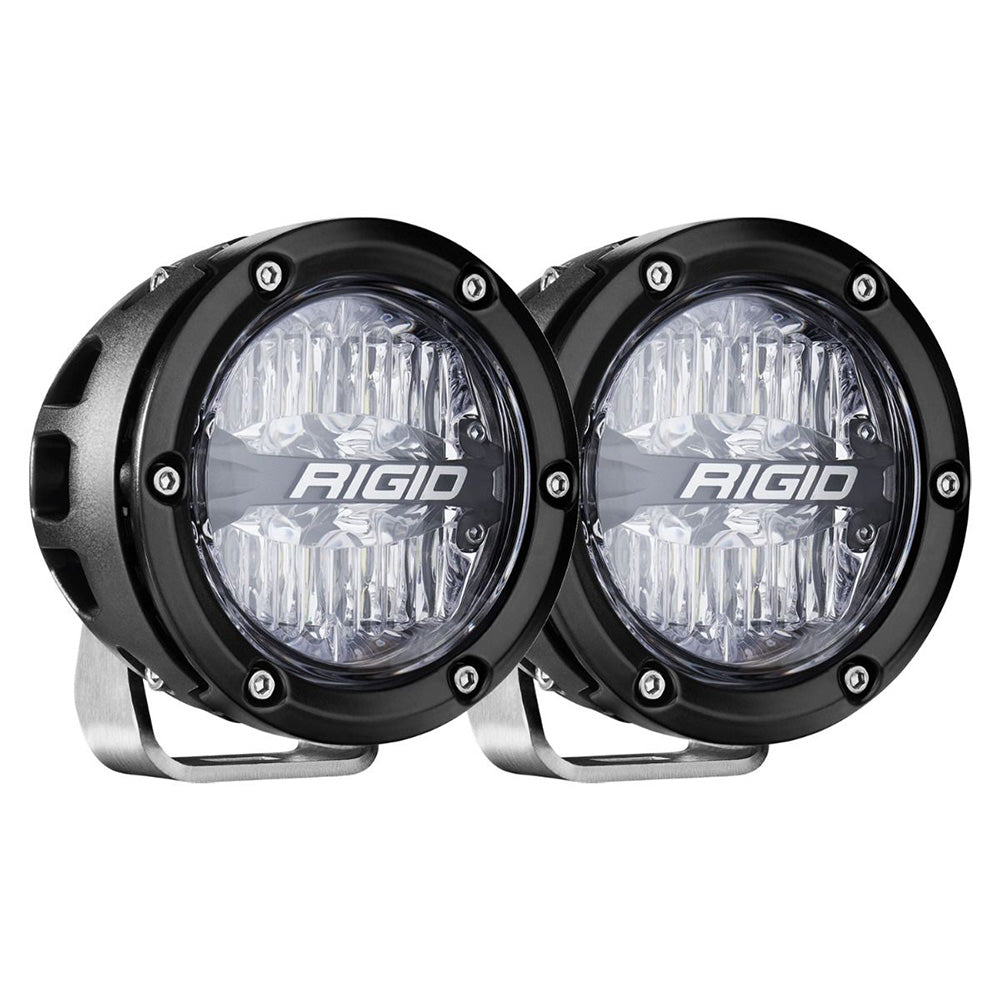 RIGID Industries 360-Series RGBW 4" Offroad Lamp Drive Beam with RGBW Backlight Pods - Set of 2