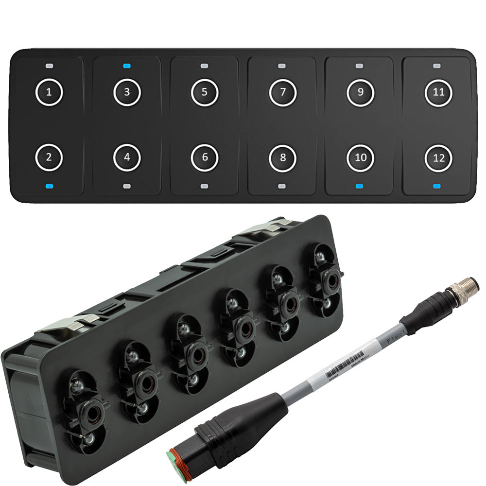 Maretron CKM12 Keypad with CKM to NMEA 2000® Adapter Cable - 0.2M (Horizontal Orientation)