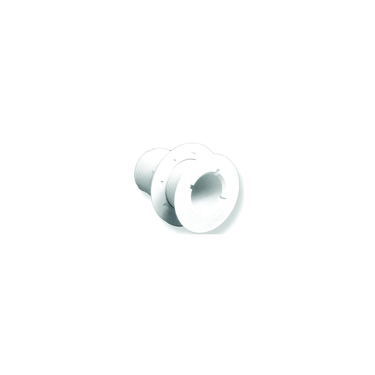 Forespar CF250 Marelon Full Threaded Flush Head Thru Hull with Nut, White 906006
