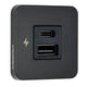 Scanstrut TILE USB-A/USB-C Interior Charging Socket - 12/24V - Black Bezel