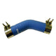Trident Marine 2-1/2" ID 45° Blue Silicone Molded Wet Exhaust Elbow with 4 T-Bolt Clamps