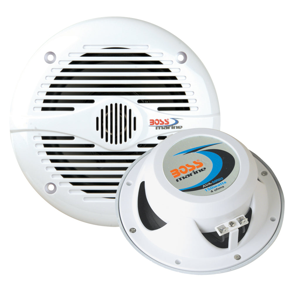 Boss Audio MR60 6.5" Round Speakers - White - Pair