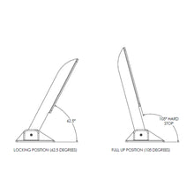 TACO Command Ratchet Hinge - 18-1/2" - 316 Stainless Steel Polished with Hard Stop