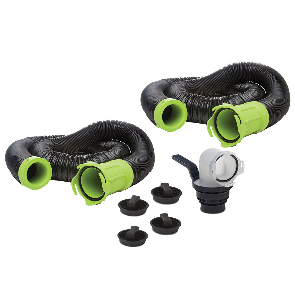 Thetford Titan Premium 20' Sewer Hose Kit with Universal Bayonet Connection & 5-in-1 Sewer Adapter with Handle
