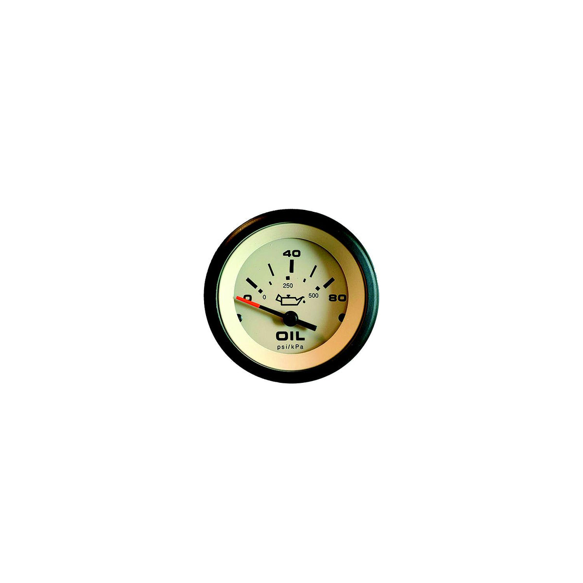 Sierra Sahara Series 2" Black & Tan Electric 0-80 PSI Dial Range Oil Pressure Gauge & Requires "C" Sender Code