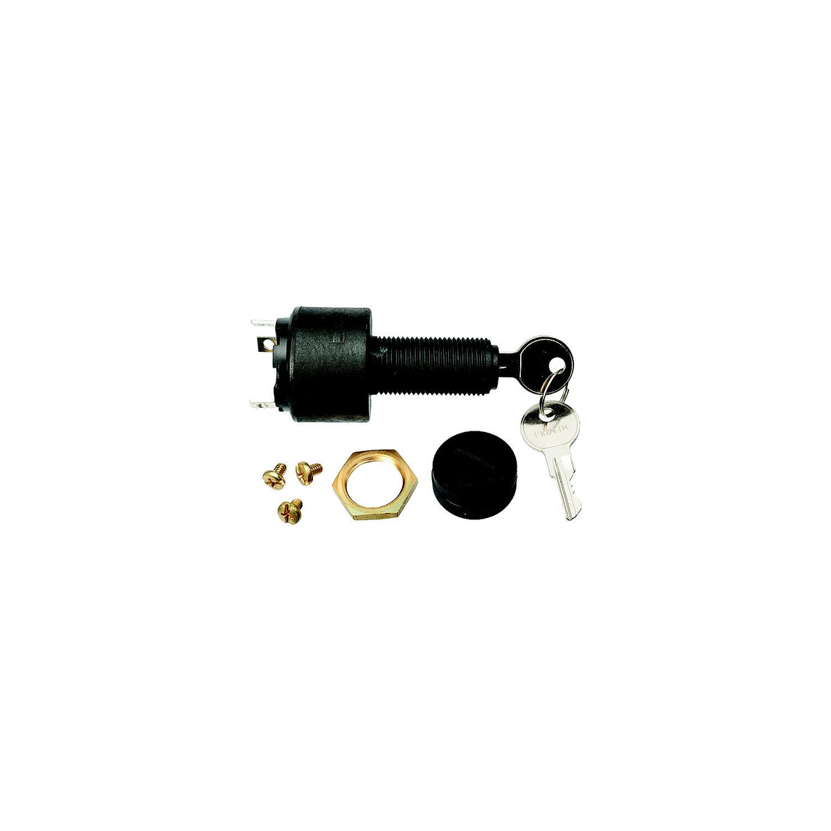 Sierra Conventional 3 Position 1 1/8" Polyester 3 Screw Terminal 12V 15 Amp Ignition Starter Switch MP39200