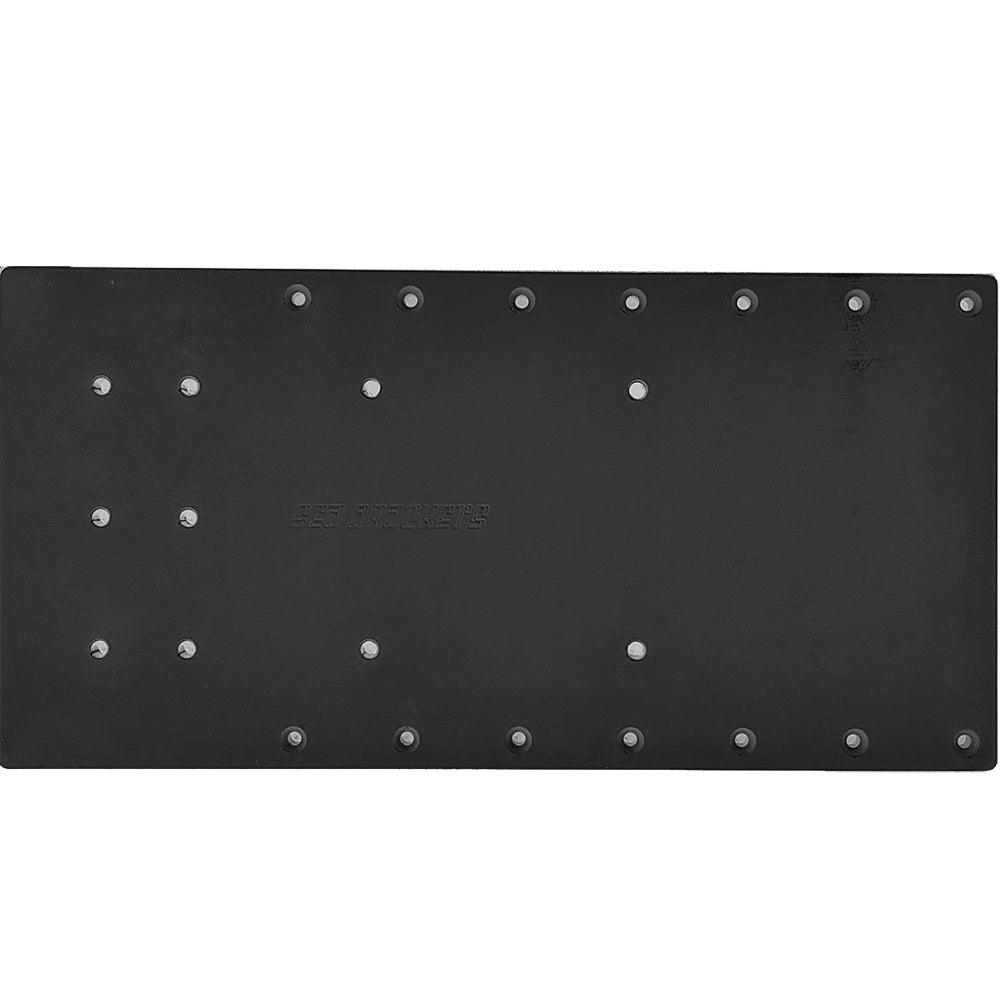 Sea Brackets 20" Straight Trolling Motor Plate for Minn Kota Quest - Black