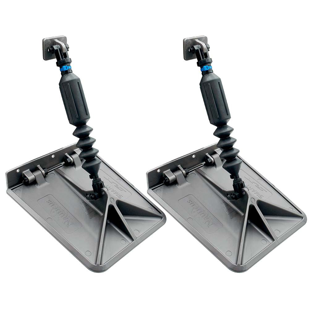 Lectrotab Smart Tabs SX Trim Tabs by Lectrotab 9.5" x 10" for 16'-18' Boats with 60lb Actuators - 60-150HP - Gunmetal Grey
