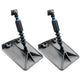 Lectrotab Smart Tabs SX Trim Tabs by Lectrotab 9.5" x 10" for 12'-16' Boats with 40lb Actuators - 40-80HP - Gunmetal Grey