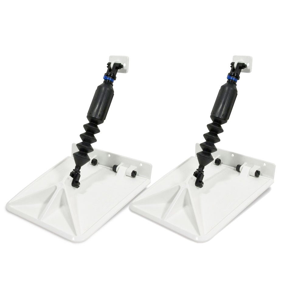 Lectrotab Smart Tabs SX Trim Tabs by Lectrotab 9.5” x 10” for 12'-16’ Boat with 40 - 80HP - White