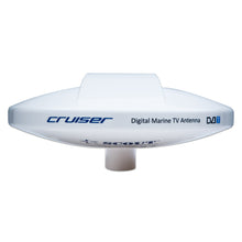 Scout Cruiser 10" White TV Antenna Omnidirectional with 20M, 75 ohms, Cable