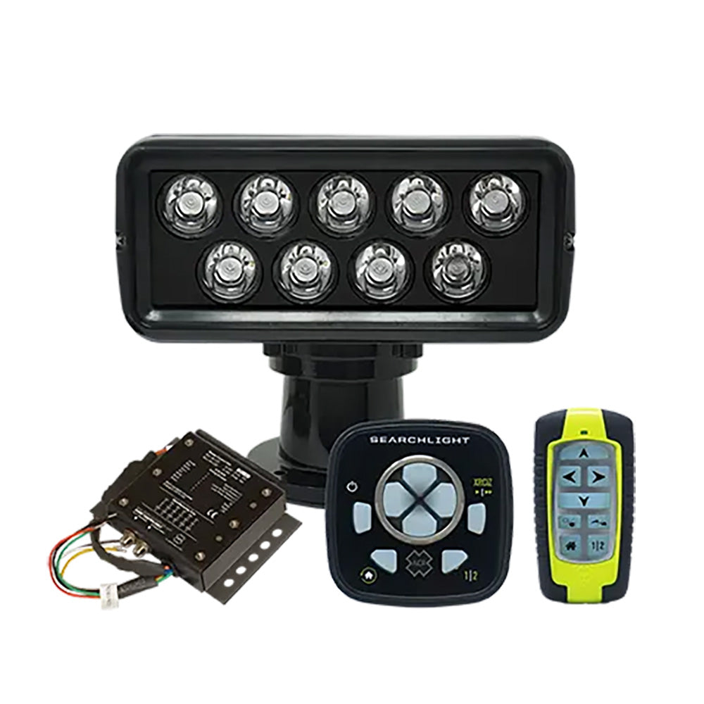 ACR RCL-100 LED Black Searchlight with URP-103 Wired Point Pad, URC-104 Master Controller & URH-103 Wireless Handheld Remote
