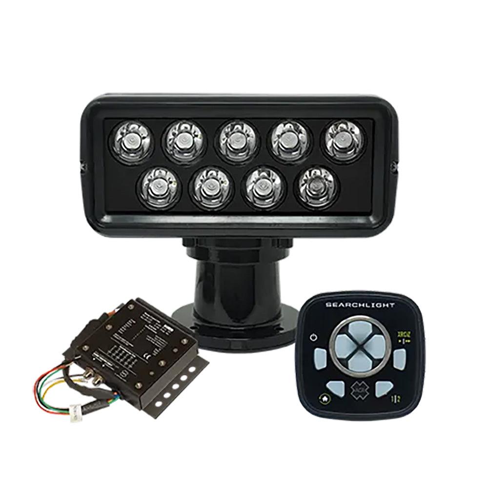 ACR RCL-100 LED Black Searchlight with URP-103 Wired Point Pad, URC-104 Master Controller