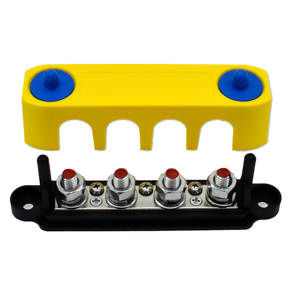 Bluewater Common Stud 4 Gang Positive Terminal Busbar with Cover