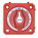 Bluewater On/Off 4 Post Dual Circuit Battery Switch with o Base - Panel Mount - Red