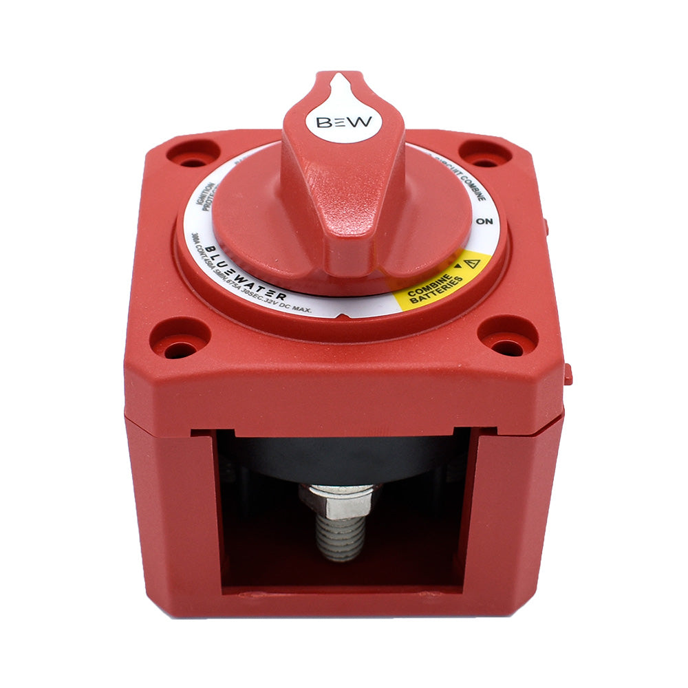 Bluewater Off/On Combine Battery Switch with o Base - Surface Mount - Red