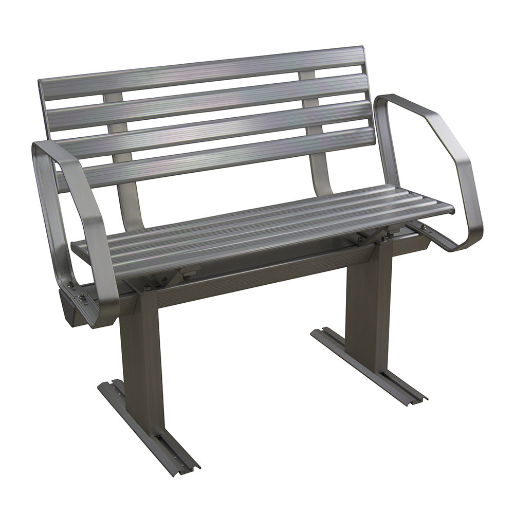 Springfield Aluminum Dock Bench with Arms
