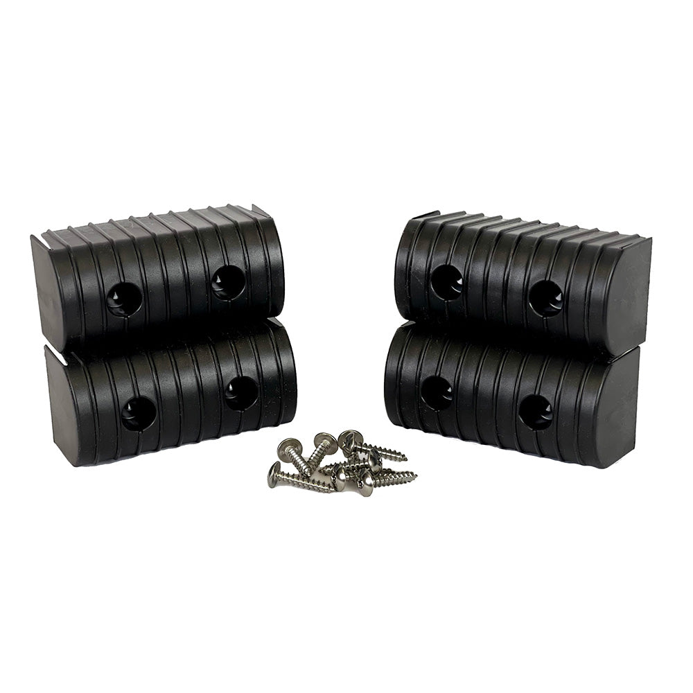 Caliber BunkWrap End Cap 2x4" Black Accessory Kit with Stainless Steel Hardware *4-Pack