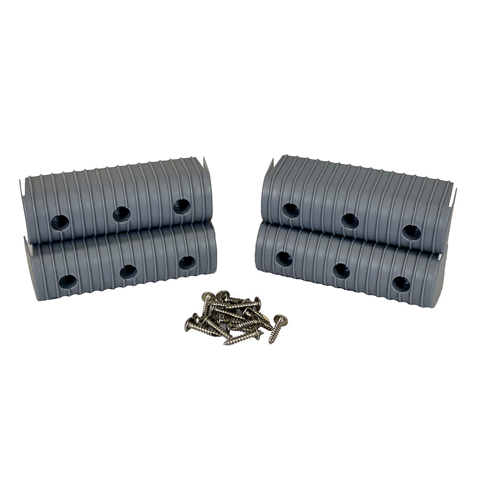 Caliber BunkWrap End Cap 2x6" Grey Accessory Kit with Stainless Steel Hardware *4-Pack