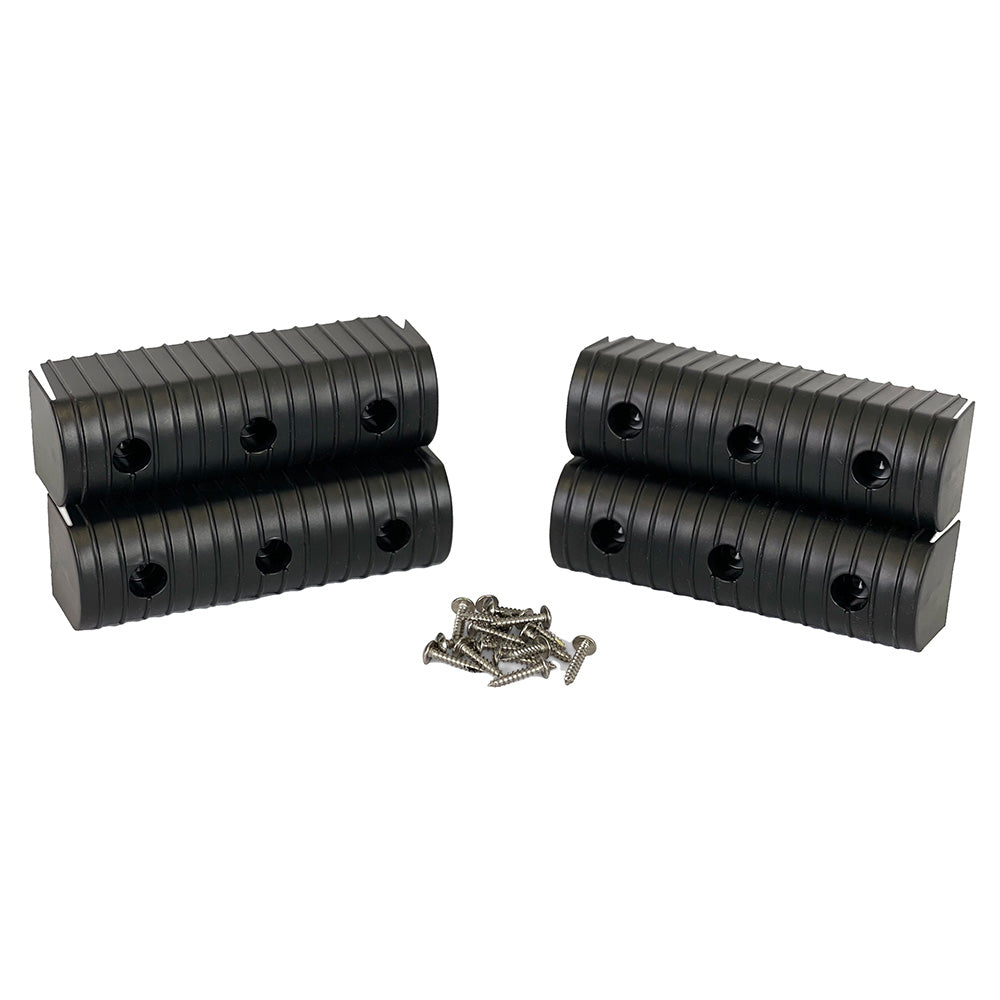 Caliber BunkWrap End Cap 2x6" Black Accessory Kit with Stainless Steel Hardware *4-Pack