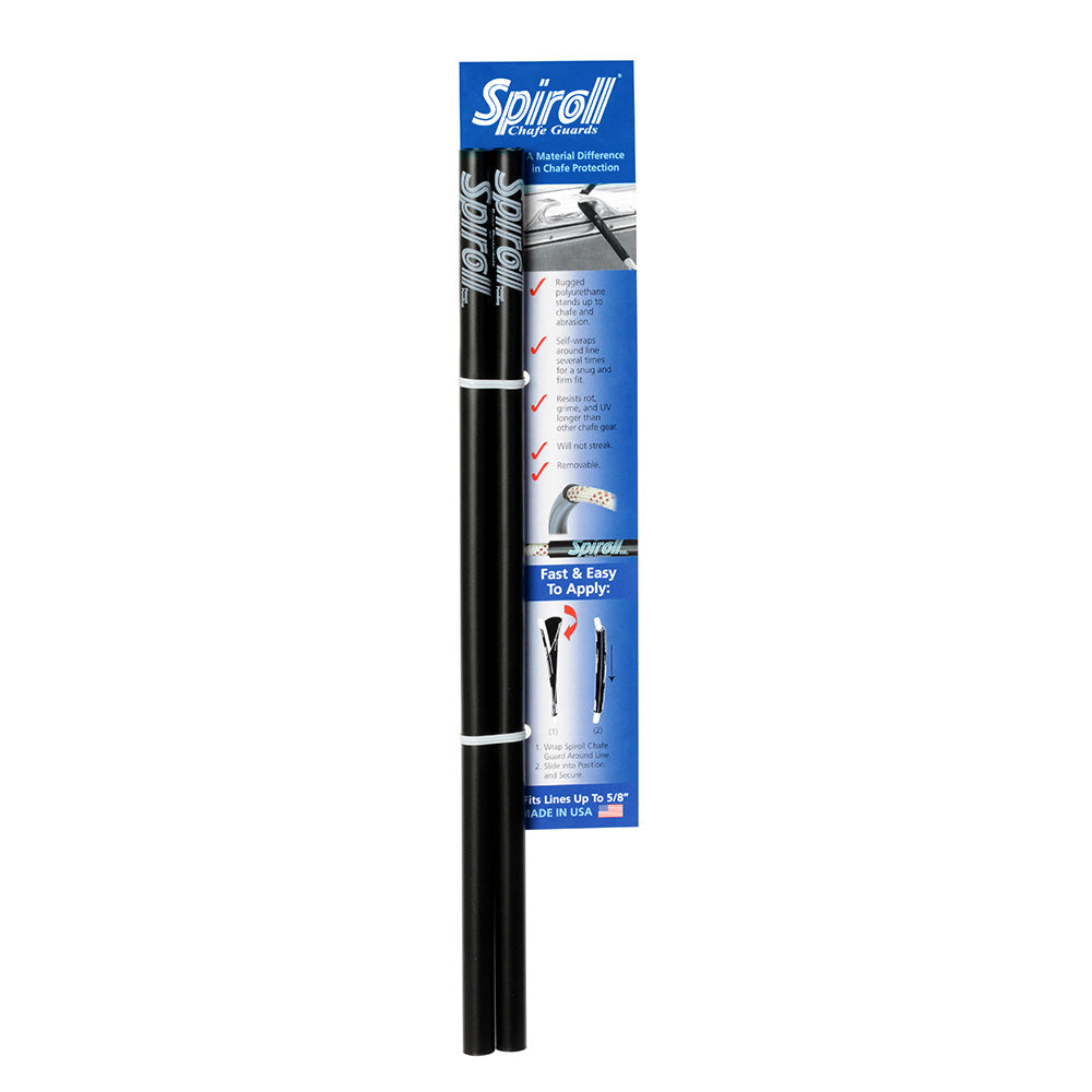 Spiroll Chafe Guard Black for Lines up to 5/8" Diameter - Pair