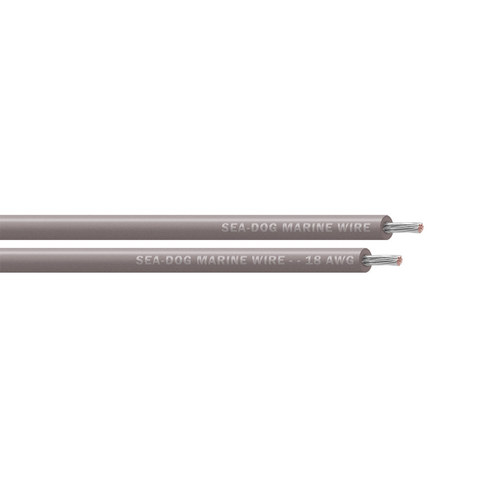 Sea-Dog 18 AWG Grey Primary Wire - 100'