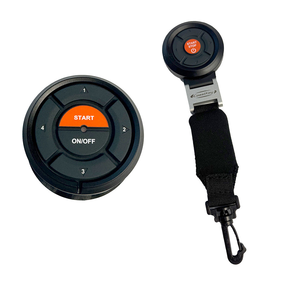 CoastKey Premium Plus Single Mercury Engine Keyless Ignition with Keyless Stop/Start, Remote Stop/Start, Ecos Rem Trim/Tilt
