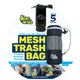 Star brite Mesh Trash Bag with Locking Suction Cup & Litter Guard Cinch Tie - 5 Gallons